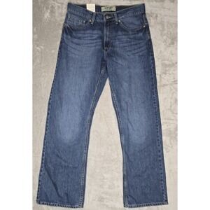 NWT Wrangler Authentics Mens Jeans 31x30 Straight Mid Rise Medium Wash Whiskered